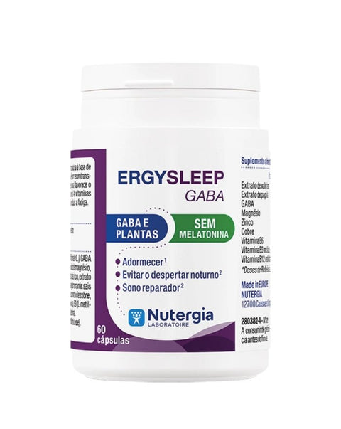 ErgySleep Gaba - 60 Cápsulas - Nutergia - naturvida.pt