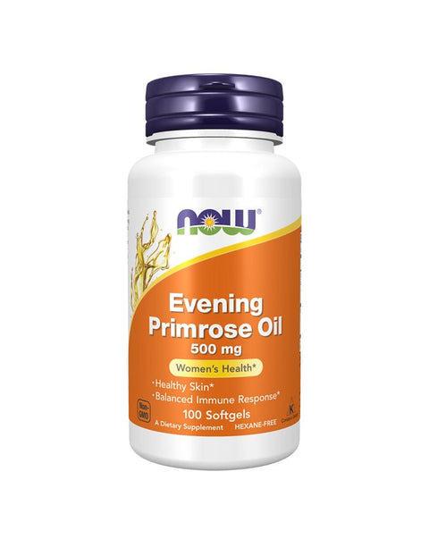 Evening Primrose Oil 500mg - 100 Cápsulas - Now Foods - naturvida.pt