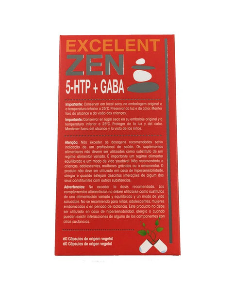 Excelent Zen 5 - HTP + Gaba - 60 Cápsulas - Farmoplex - naturvida.pt