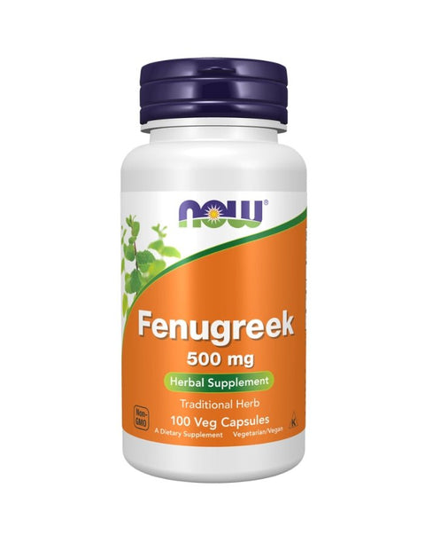 Feno Grego 500mg - 100 Cápsulas - Now Foods - naturvida.pt
