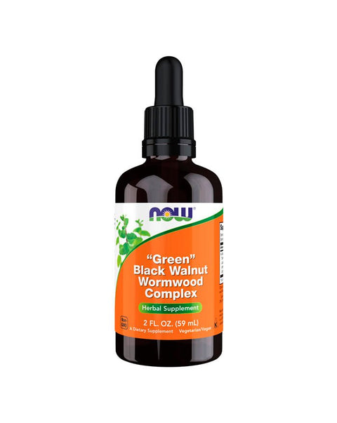 Fresh "Green" Black Walnut Wormwood Complex - 59ml - Now Foods - naturvida.pt