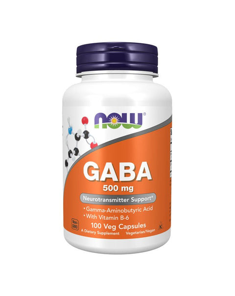 Gaba 500mg c/ Vitamina B6 - 100 Cápsulas - Now Foods - naturvida.pt