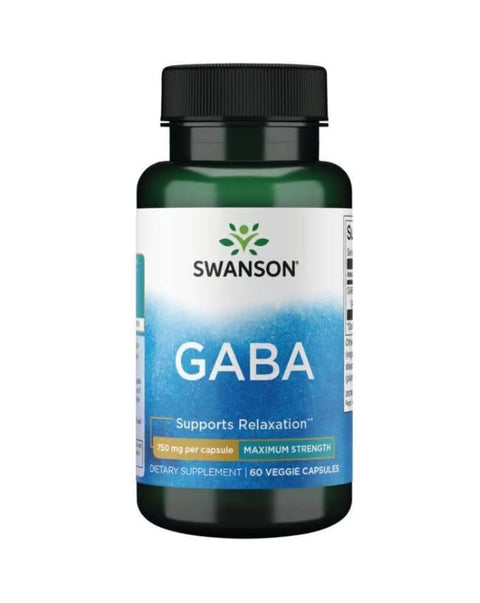 Gaba 750mg - 60 Cápsulas - Swanson - naturvida.pt