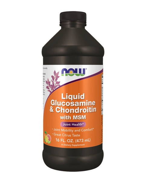 Glucosamina & Condroitina Líquida com MSM - 473ml - Now Foods - naturvida.pt