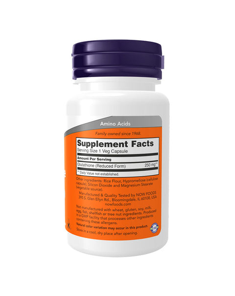 Glutatión 250 mg - 60 Cápsulas - Now Foods