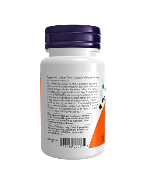 Glutatión 250 mg - 60 Cápsulas - Now Foods