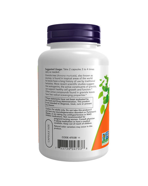 Graviola 500mg - 100 Capsules - Now Foods