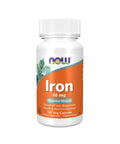 Iron 18mg frente - 120 Cápsulas - Now Foods - naturvida.pt