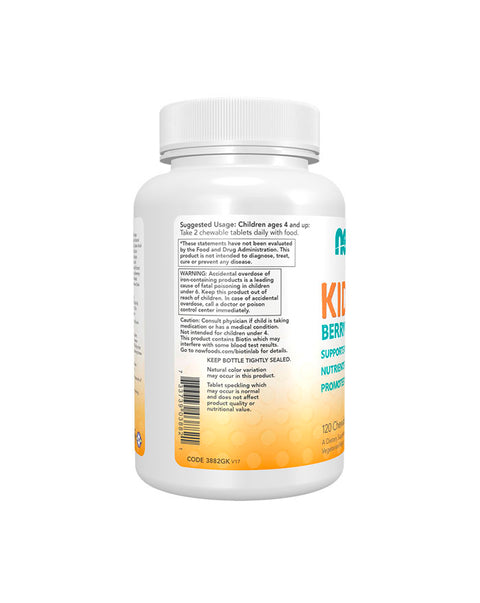 Limonada de bayas Kid Vits - 120 tabletas masticables - Now Foods