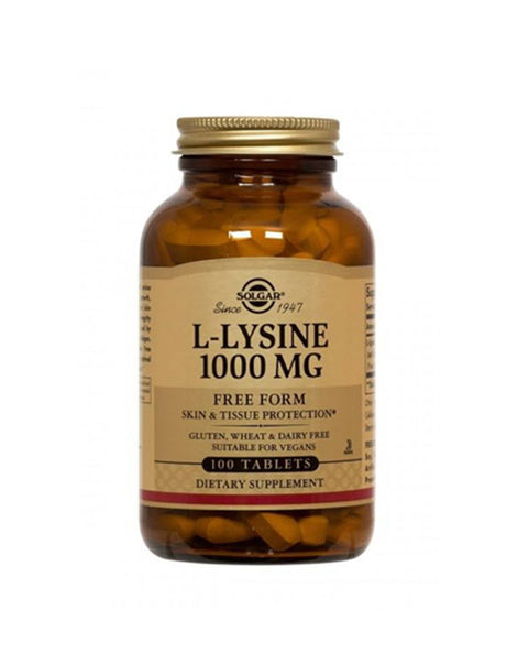 L-Lisina 1000mg - 100 Comprimidos - Solgar