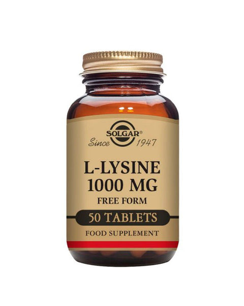 L - Lysine 1000mg - 50 Comprimidos - Solgar - naturvida.pt