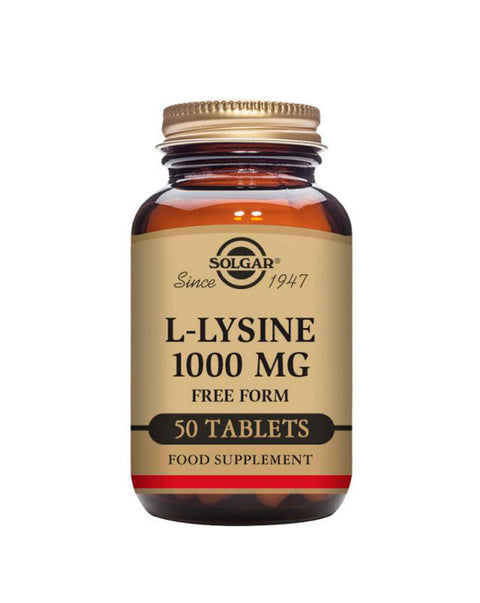 L-Lisina 1000mg - 50 Comprimidos - Solgar