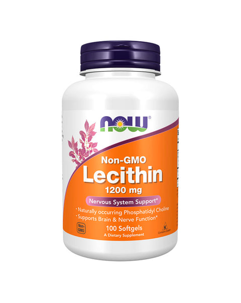 Lecitina de Soja 1200 mg - 100 Cápsulas - Now Foods