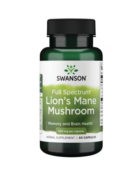 Lion's Mane Mushroom (Juba de Leão) - 60 Cápsulas - Swanson - naturvida.pt