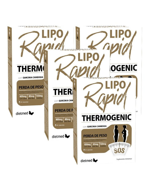 Liporapid Thermogenic - Pack 4x30 Cápsulas - Dietmed - naturvida.pt
