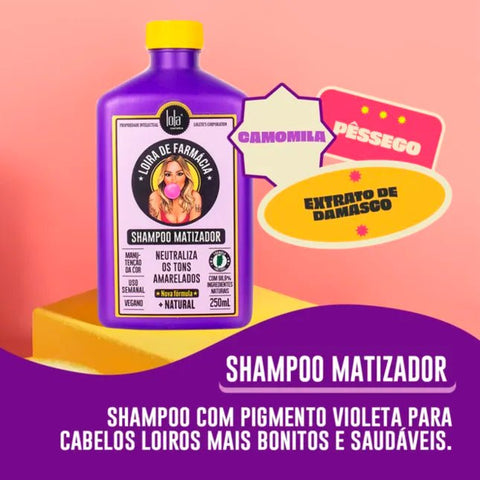 Loira de Farmácia Shampoo Matizador - 250ml - Lola From Rio - naturvida.pt