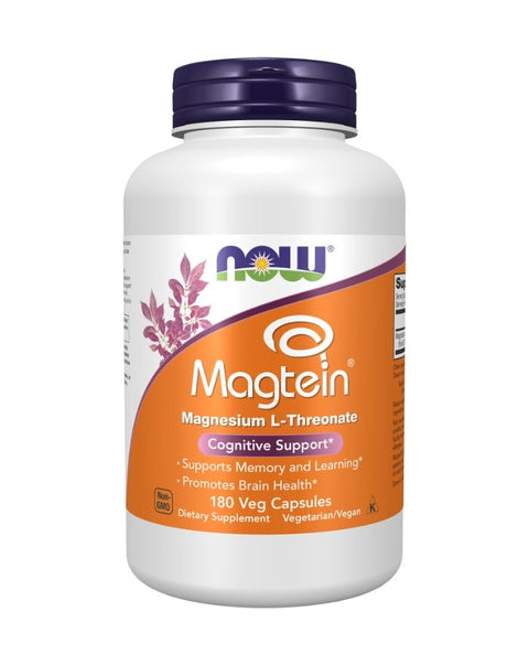 Magnésio Treonato Magtein® - 180 Cápsulas - Now Foods - naturvida.pt