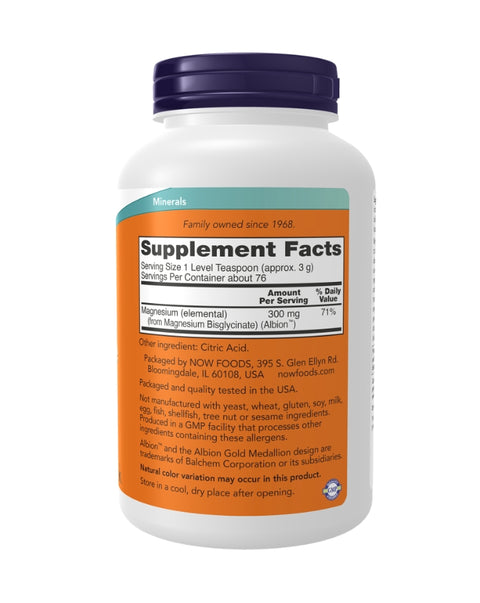 Magnesium Glycinate - 180 Tablets - Now Foods
