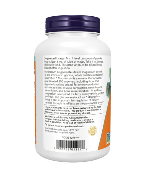Magnesium Glycinate - 180 Tablets - Now Foods