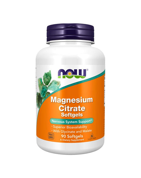 Magnesium Citrate frente - 90 Cápsulas - Now Foods - naturvida.pt