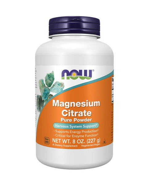 Magnesium Citrate Pure Powder - 227 grs - Now Foods - naturvida.pt
