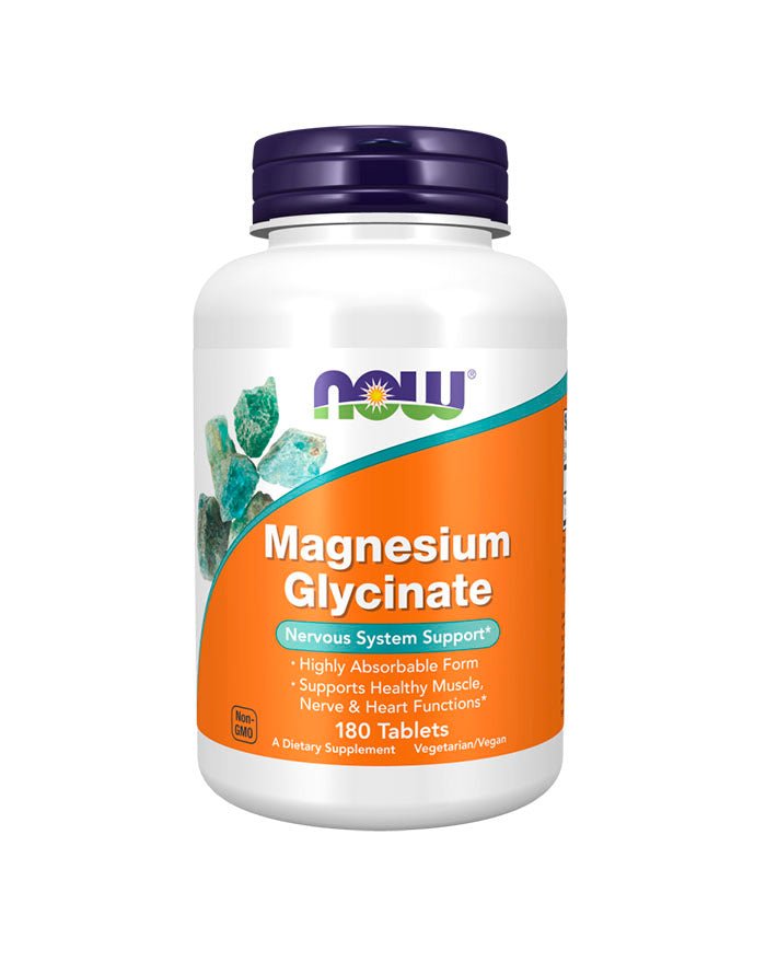 Magnesium Glycinate - 180 Comprimidos - Now Foods - naturvida.pt