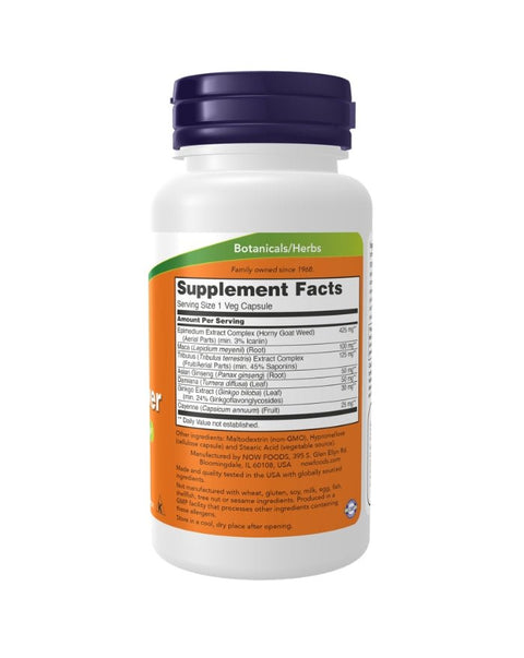 Men's Virility Power - 120 Cápsulas - Now Foods - naturvida.pt