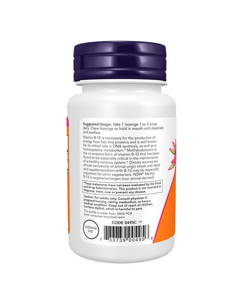 Methyl B12 1000mcg - 100 Losangos - Now Foods - naturvida.pt