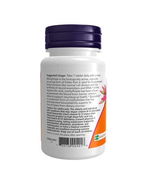 Methyl Folate 1000mcg - 90 Tablets - Now Foods