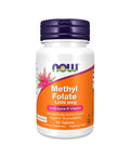 Methyl Folate 1000mcg frente - 90 Comprimidos - Now Foods - naturvida.pt