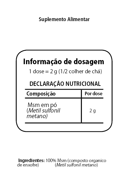 MSM em pó - 125 grs - Biosamara - naturvida.pt