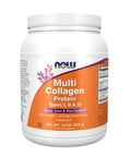 Multi Collagen Protein Types I, II & III Powder frente - 454 grs - Now Foods - naturvida.pt
