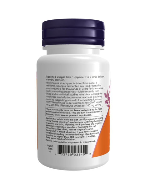 Nattokinase 100mg - 120 Cápsulas - Now Foods - naturvida.pt