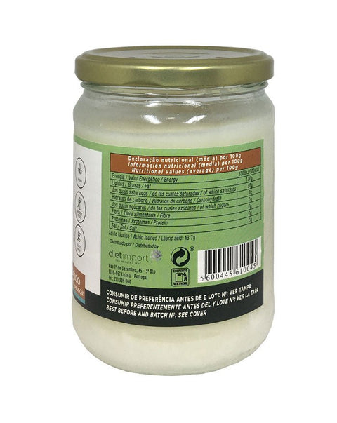Óleo de Coco Neutro Bio - 400 grs - Naturefoods - naturvida.pt