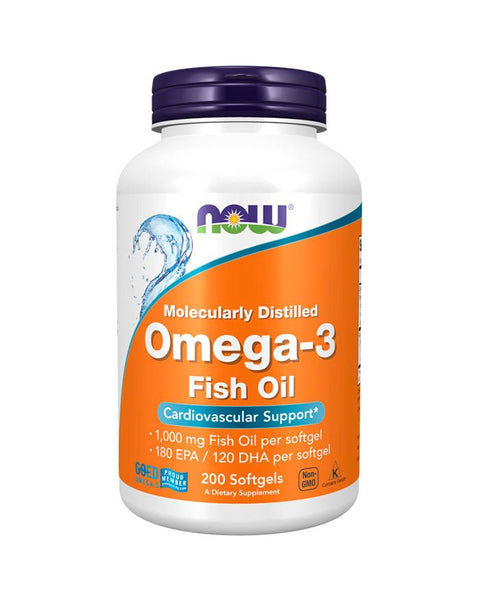 Omega 3 Choles Free 1000mg - 200 Cápsulas - Now Foods - naturvida.pt