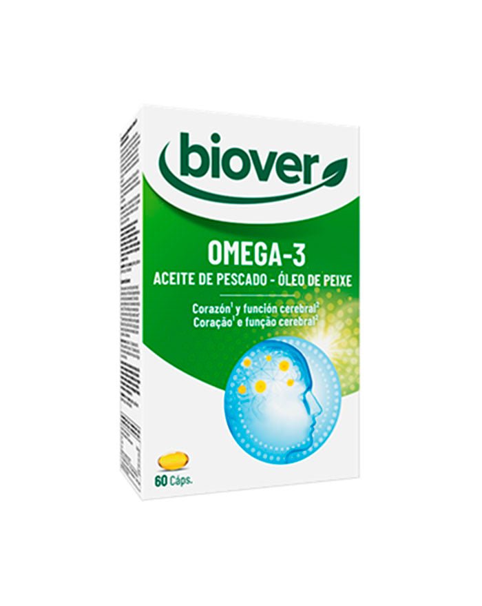 Ómega 3 Óleo de Peixe - 60 Cápsulas - Biover - naturvida.pt