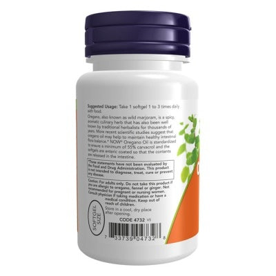 Oregano Oil - 90 Capsules - Now Foods
