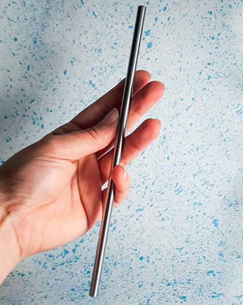 Reusable Stainless Steel Straw with Fairstraw Brush
