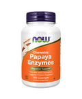 Papaya Enzymes - 180 Losangos Mastigáveis - Now Foods - naturvida.pt