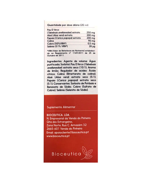 Pau D'arco + Aloe + Papaya - 500ml - Biocêutica