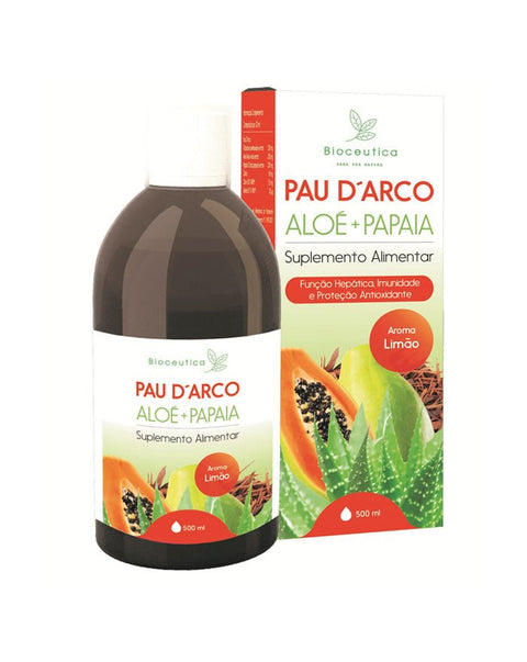 Pau D'arco + Aloé + Papaia - 500ml - Biocêutica - naturvida.pt