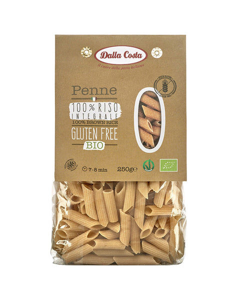 Penne de Arroz Integral Sin Gluten Ecológico - 250 grs - Dalla Costa
