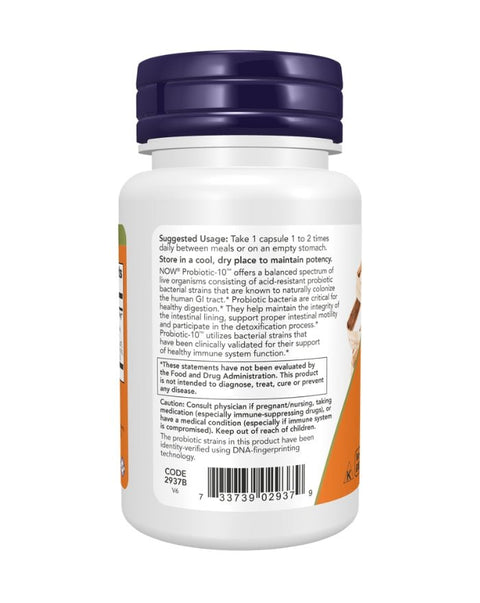Probiotic - 10 25 Billion - 30 Cápsulas - Now Foods - naturvida.pt