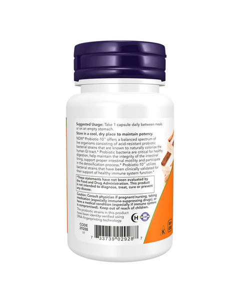 Probiótico-10 50 mil millones - 50 Cápsulas - Now Foods