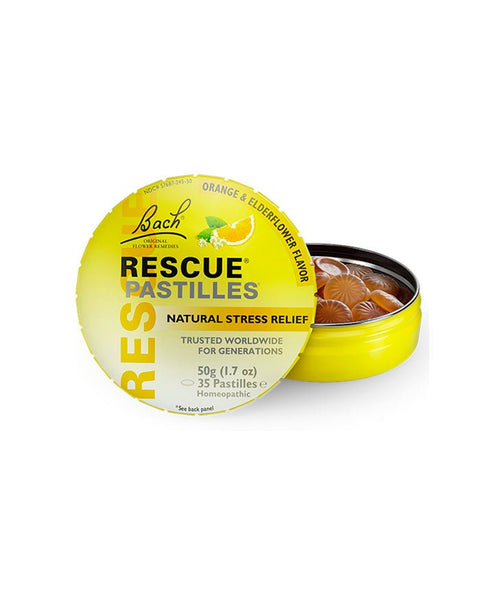 Rescue Remedy Pastilhas Laranja e Sabugueiro - 50g - Bach - naturvida.pt