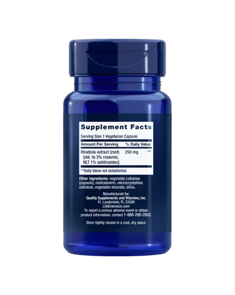 Rhodiola Extract 250mg - 60 Cápsulas - Life Extension
