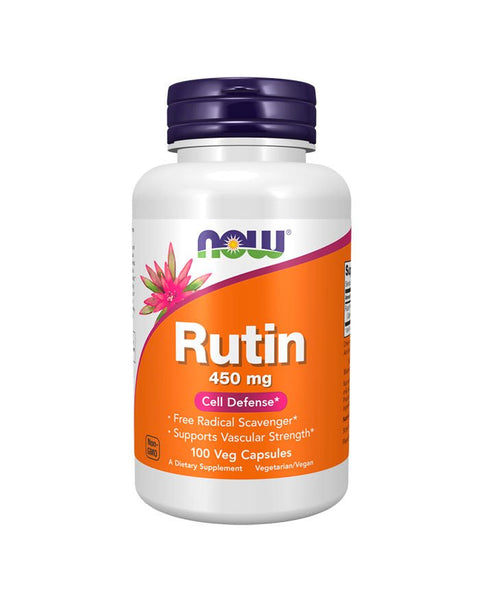 Rutin 450mg - 100 Cápsulas - Now Foods - naturvida.pt