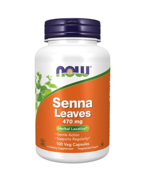 Senna Leaves 470mg - 100 Cápsulas - Now Foods - naturvida.pt