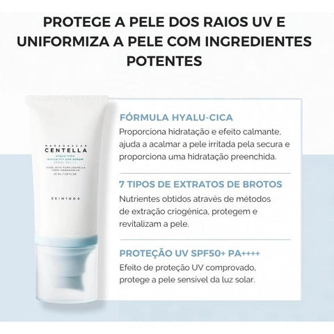 SKIN1004 Madagascar Centella Hyalu-Cica Water-Fit Sun Sérum Protetor Solar SPF50+ PA++++ 50ml - naturvida.pt
