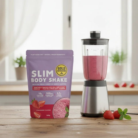 Slim Body Shake – Batido Proteico Vegetal com L-Carnitina e Fibra Saciante - 300 grs - Gold Nutrition - naturvida.pt